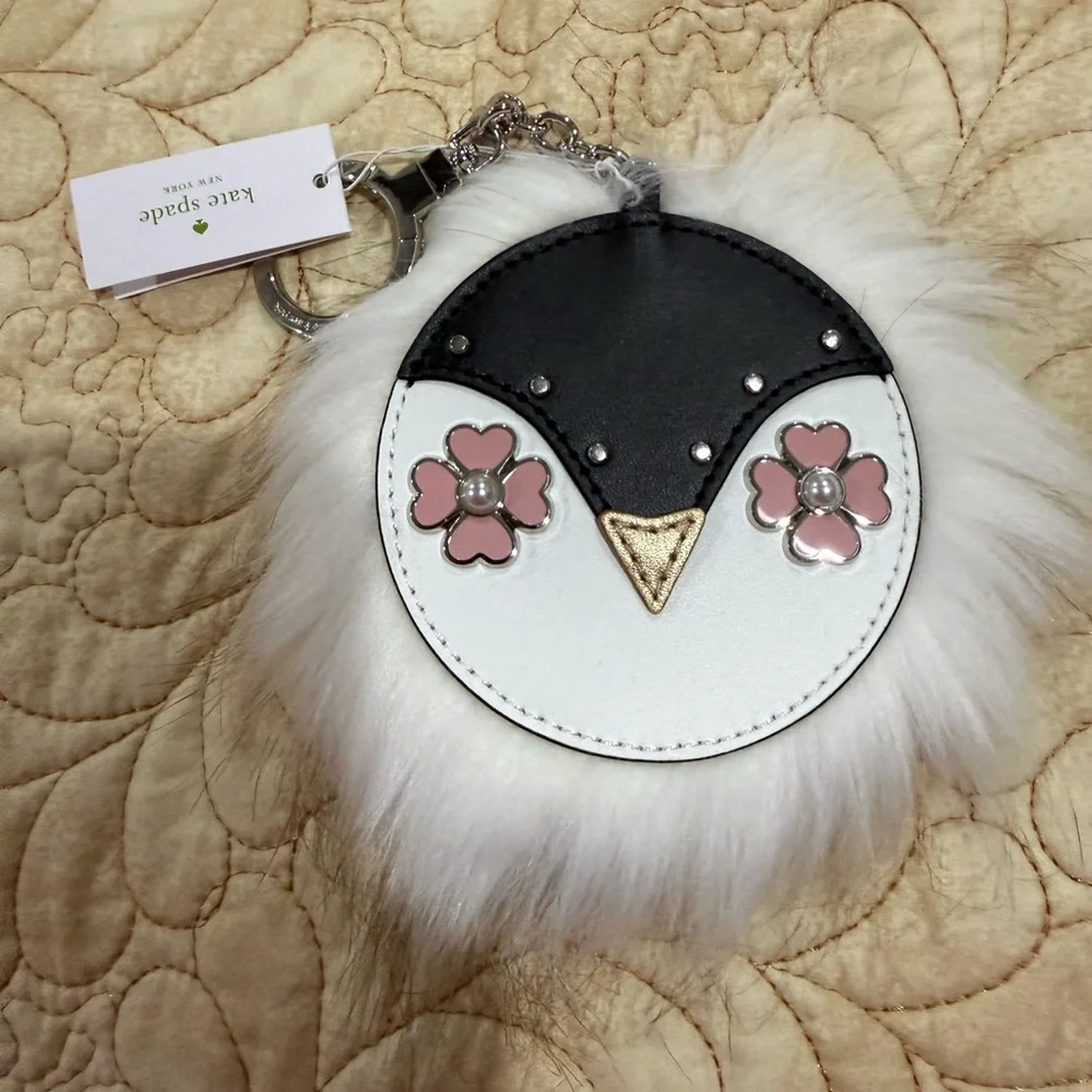 Kate Spade New York Frosty Penguin Key Chain Bag Charm - Picture 1 of 4